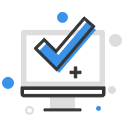 Screen with a checkmark on it illustration Screen with a checkmark on it illustration